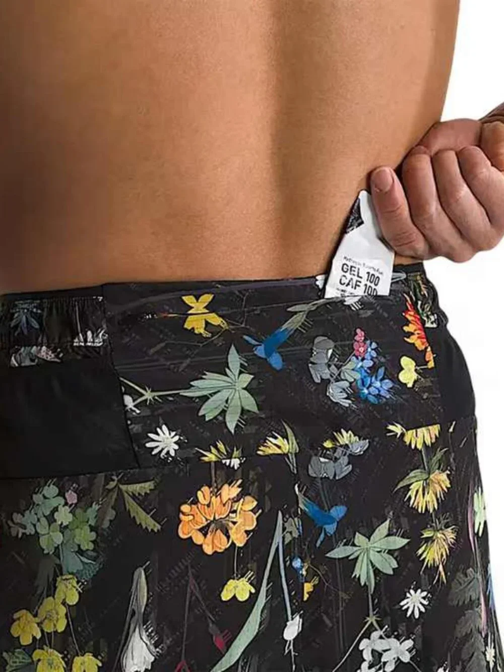 The North Face Men's Black Floral Print Shorts Pacesetter